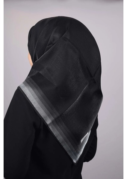 Düz Renk Kenarları Renk Geçişli Abiye Kehribar Eşarp