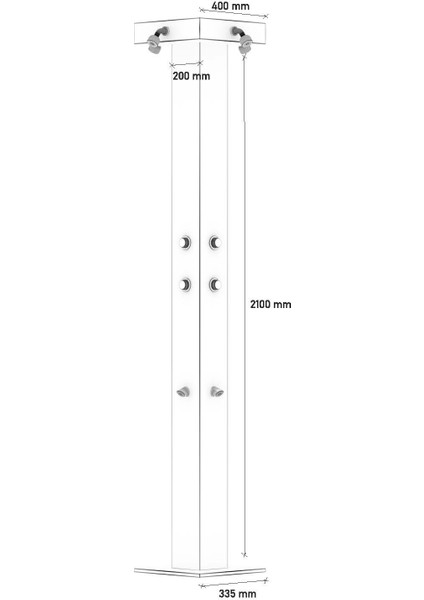 4'lü Ayak Yıkamalı Sahil ve Havuz Duş Kulesi fiyatları