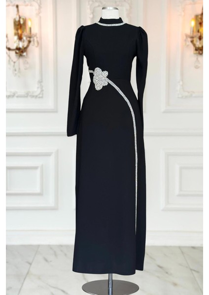 Zühre Tesettür Abiye Siyah