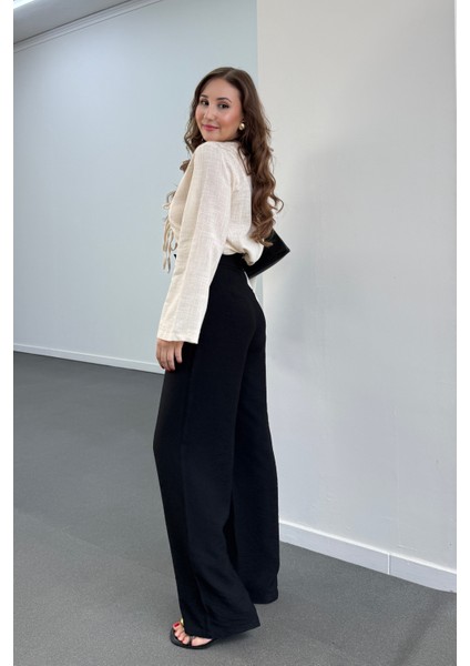 Fallony Pileli Tensel Kumaş Pantolon modelleri