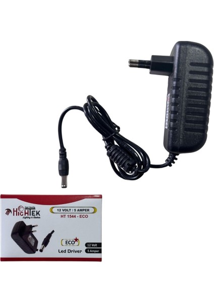 Hıghtek HT-1544 Eco Adaptör 12 Volt 5 Amper 5.5x2.5mm