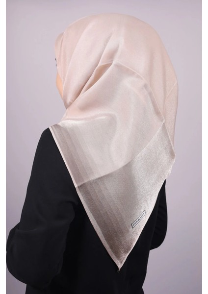 Düz Renk Kenarları Renk Geçişli Abiye Kehribar Eşarp