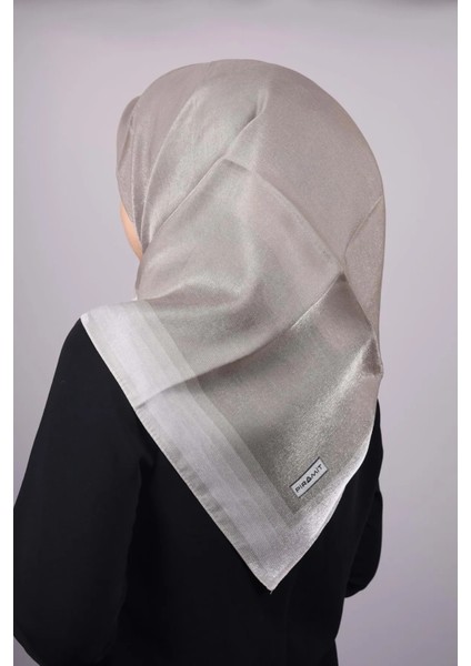 Düz Renk Kenarları Renk Geçişli Abiye Kehribar Eşarp