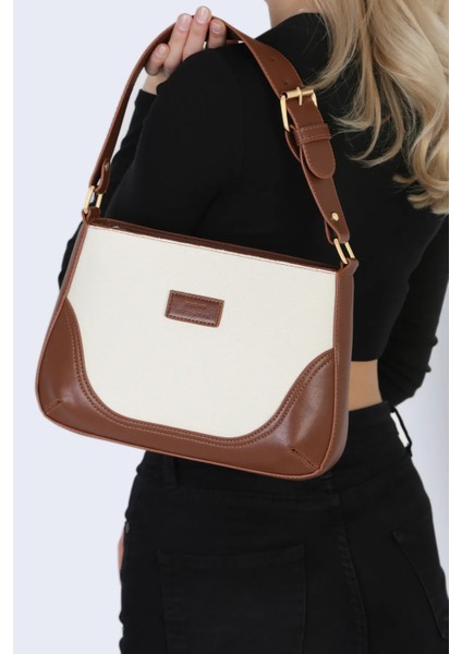 Kanvas Krem Bej Taba Ayarlanabilir Omuz Askılı El Ve Omuz Çanta Vintage Bag 257 modelleri