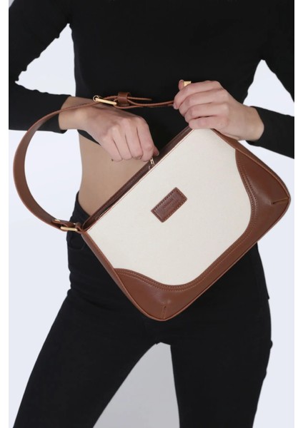 Kanvas Krem Bej Taba Ayarlanabilir Omuz Askılı El Ve Omuz Çanta Vintage Bag 257 fırsatları