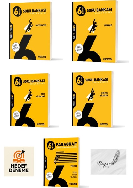 Hız 6.sınıf Matematik Türkçe Fen Bilimleri Sosyal Bilgiler Paragraf Soru Bankası Hedef Deneme
