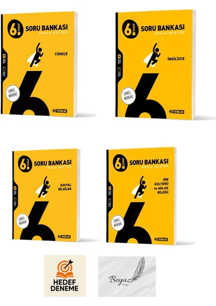 Hız 6.sınıf Türkçe Ingilizce Sosyal Bilgiler Din Kültürü ve Ahlak Bilgisi Soru Bankası Hedef Deneme