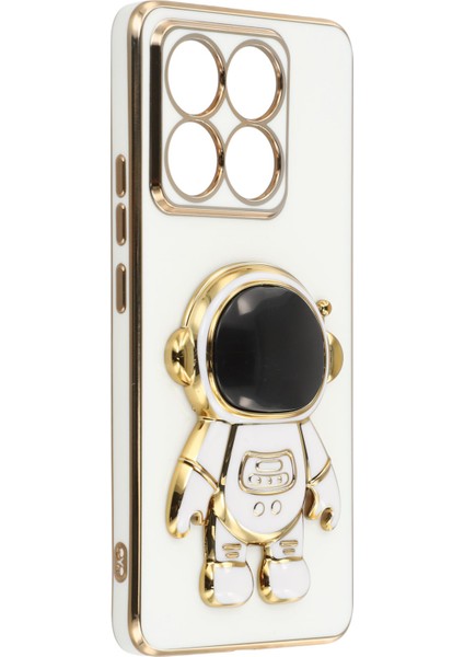 Xiaomi 14T Elektrokaplama Yumuşak Tpu Telefon Kılıfı ve Astronot Gizli Ayaklığı (Yurt Dışından) modelleri