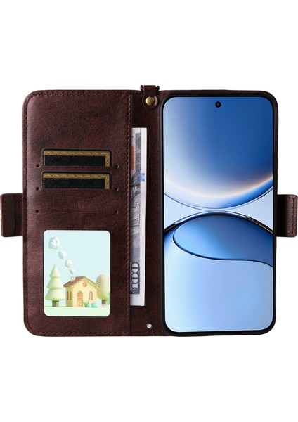 Xiaomi Poco F7 5g Deri Kılıf Manyetik Kapatma Cüzdan Standlı Telefon Kılıfı ve Çapraz Askı (Yurt Dışından) fiyatları
