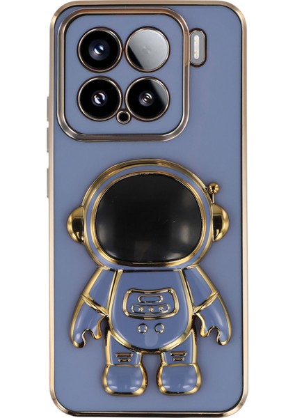 Xiaomi 15 Astronot Gizli Ayaklı Galvanik Yumuşak Tpu Telefon Kılıfı (Yurt Dışından)