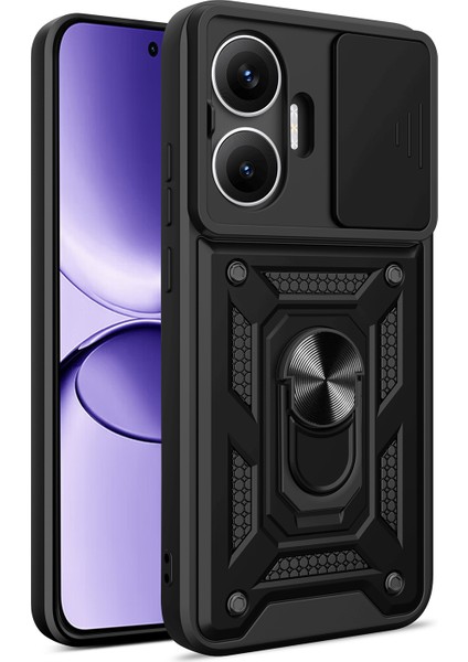 Xiaomi Poco F7 5g Pc + Tpu Ayaklı Telefon Kılıfı ve Kayar Kamera Kapağı (Yurt Dışından)