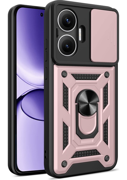 Xiaomi Poco F7 5g Pc + Tpu Ayaklı Telefon Kılıfı ve Kayar Kamera Kapağı (Yurt Dışından)