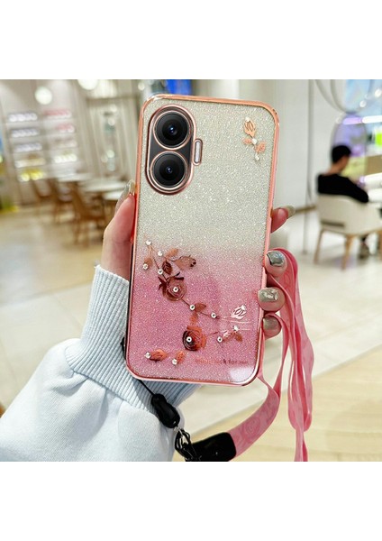 Xiaomi Poco F7 5g Çiçek Desenli Tpu Degrade Telefon Kılıfı ve Boyun Askıları (Yurt Dışından) indirimleri