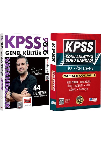 2026 Kpss Tamamı Çözümlü Vatandaşlık 44 Deneme Özgür Özkınık - Lise Önlisans Konu Ant. Soru