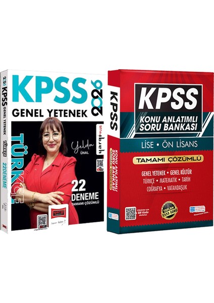 2026 Kpss Tamamı Çözümlü Türkçe 22 Deneme Yelda Ünal - Lise Önlisans Konu Ant. Soru