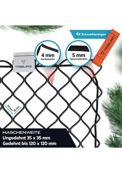 Römork Ağı 1X2-2X3M, 8 Kancalı, Esneyebilir ve Güçlendirilmiş Yük Güvenlik Ağı, Alman Kalitesiyle modelleri