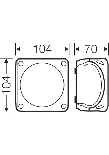 DK 0400 G IP 66 Kablo Bağlantı Buatı 104 x 104 x 70 (1 Adet)