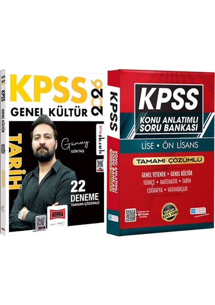 2026 Kpss Tamamı Çözümlü Tarih 22 Deneme Günay Göktaş - Lise Önlisans Konu Ant. Soru