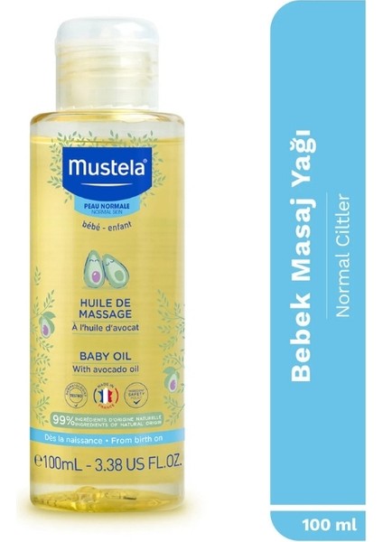 Bebek Masaj Yağı 100 ml Hızla Emilen Nemlendirici Rahatlatıcı Formül Yenidoğan Uyumlu