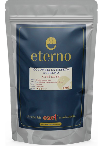 Barista Serisi - Colombia Supremo Filtre Kahve Çekirdeği 500g - Kahve Makineleri ile Uyumlu
