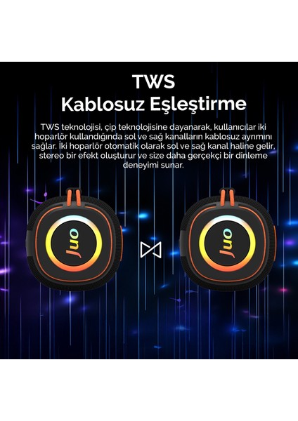Soundpeak Blaze 30w Rgb Bluetooth Hoparlör Kablosuz Taşınabilir Speaker