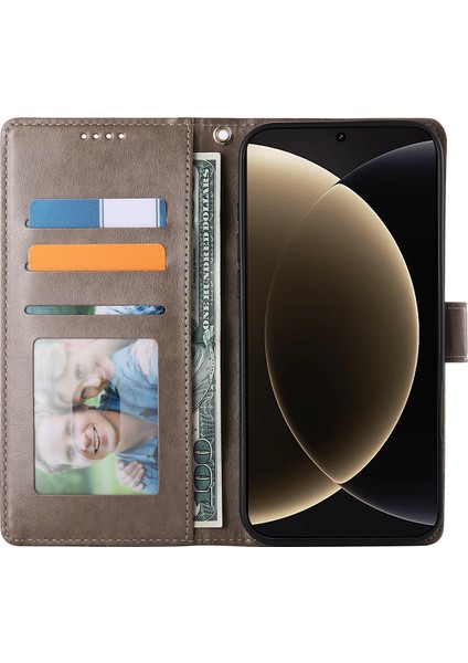 Xiaomi 14T Pro Cüzdan Pu Deri Telefon Kılıfı ve Bilek Kayışı (Yurt Dışından) fiyatları