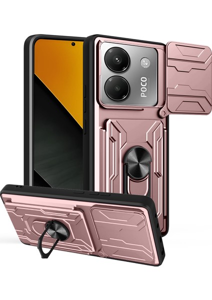 Xiaomi Poco M7 Pro 5g Pc + Tpu Kickstand Telefon Arka Kapağı ve Kamera Kaydırıcısı (Yurt Dışından)
