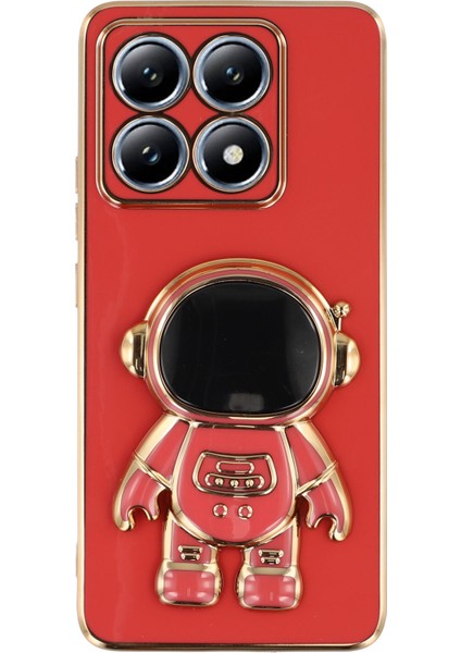 Xiaomi 14T Elektrokaplama Yumuşak Tpu Telefon Kılıfı ve Astronot Gizli Ayaklığı (Yurt Dışından)