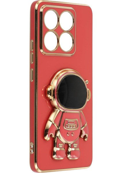 Xiaomi 14T Elektrokaplama Yumuşak Tpu Telefon Kılıfı ve Astronot Gizli Ayaklığı (Yurt Dışından) modelleri