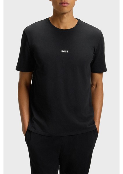 Pamuklu Regular Fit Bisiklet Yaka Logolu T Shirt Erkek T Shirt 50545930 001