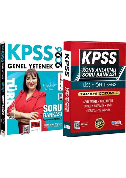 2026 Kpss Tamamı Çözümlü Türkçe Soru Bankası Yelda Ünal - Lise Önlisans Konu Ant. Soru