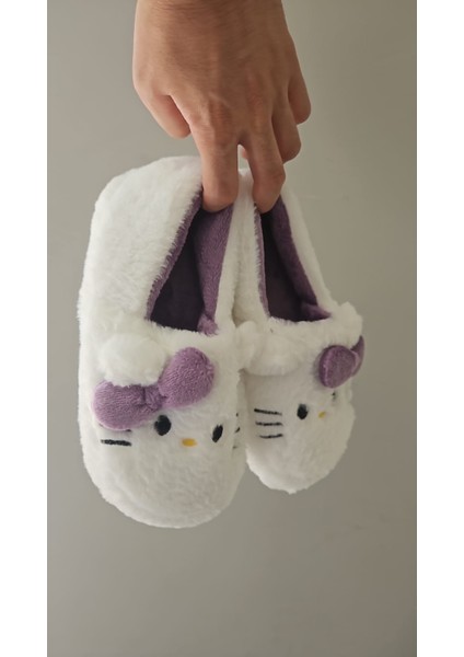 Yumuşak Tüylü Peluş Panduf Terlik Ev Kadın Panduf