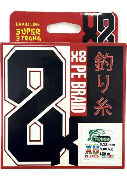 Tusaş 0.12 mm 150 Metre 8x Multicolor Örgü Ip