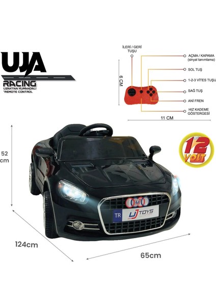 Uja Uzaktan Kumandalı Audı Akülü Araba