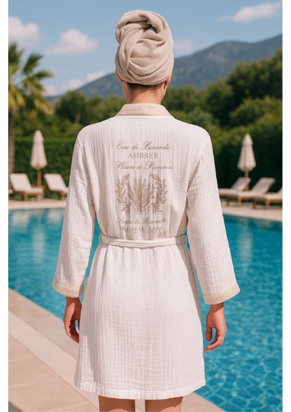 Baskılı Müslin Kimono Bornoz – Unisex | %100 Pamuk Yumuşacık 2 Katlı Doğal Kumaş - ZTMBB10 fiyatları