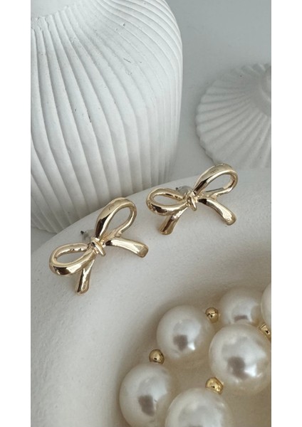 Altın Kaplama Kurdele Küpe