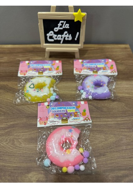 Donut Şeklinde Squishy Tatlı Görünümlü Yumuşak Oyuncak fiyatları