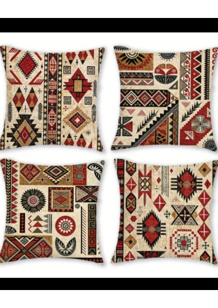 2 Adet Bohem Tarz Yastık Kılıfı Geleneksel Motifler Vintage Dekor Yastık Kılıfı Etnik Desen Yastık Kılıfı fırsatları