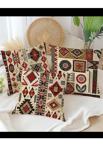 2 Adet Bohem Tarz Yastık Kılıfı Geleneksel Motifler Vintage Dekor Yastık Kılıfı Etnik Desen Yastık Kılıfı indirimleri