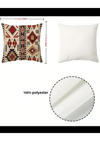 2 Adet Bohem Tarz Yastık Kılıfı Geleneksel Motifler Vintage Dekor Yastık Kılıfı Etnik Desen Yastık Kılıfı