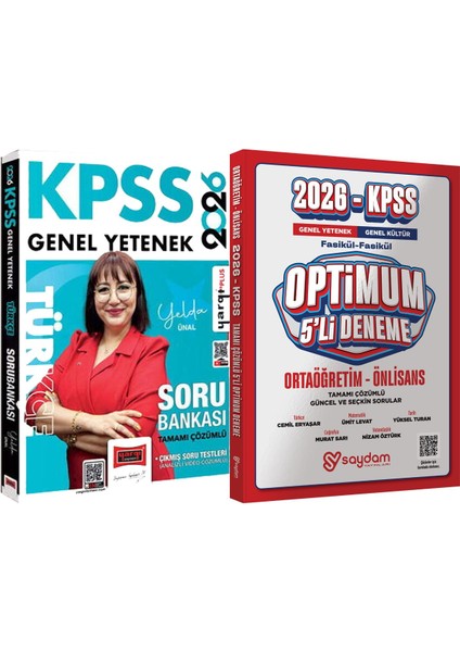 2026 Kpss Tamamı Çözümlü Türkçe Soru Bankası Yelda Ünal - Optimum 5 Deneme