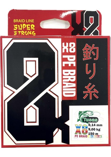 Tusaş 0.14 mm 150 Metre 8x Multicolor Örgü Ip