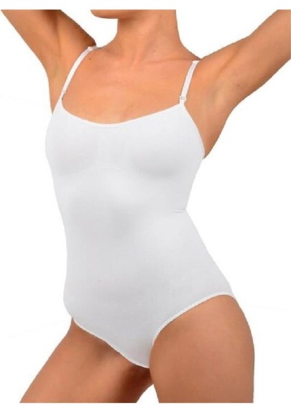 Bonbonetti Kadın Beyaz Korse Çıtçıtlı Body