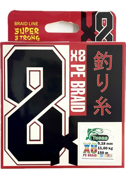 Tusaş 0.18 mm 150 Metre 8x Multicolor Örgü Ip