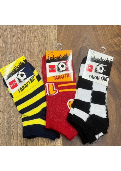 Taraftar Unisex Çocuk Çorap (12 Adet) 2 Ile 11 Yaş Arası Bedenlerde.