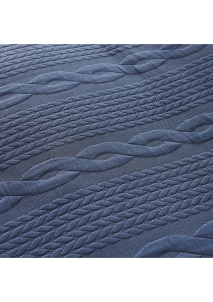 Rope Tek Kişilik Yatak Örtüsü Seti Navy modelleri