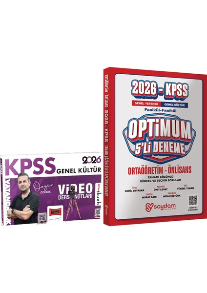 2026 Kpss Vatandaşlık Video Ders Notları Özgür Özkınık - Optimum 5 Deneme