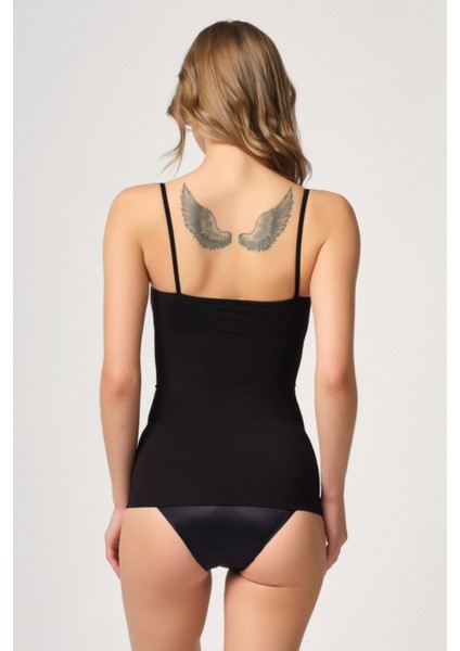 Kadın Siyah Dikişsiz Ince Askılı Atlet Korse fiyatları