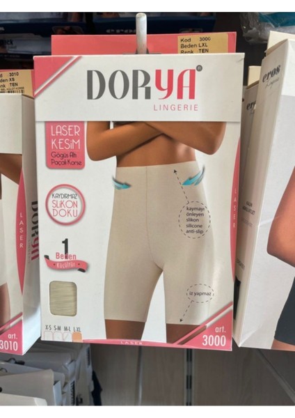 Kadın Lazer Kesim Uzun Şort Korse 3000