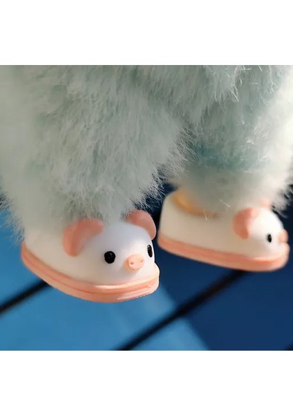 Seviml Mini Domuz Hayvan Desenli Model Oyuncak Bebek Ayakkabı Aksesuarı